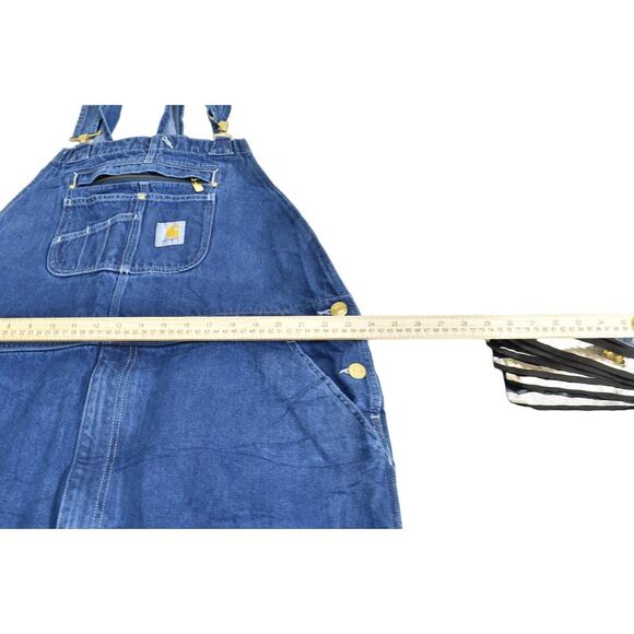 Carhartt Men's Blue Straight Jeans Overalls Big & Tall Size 44x30 0R4672-M - Picture 4 of 8